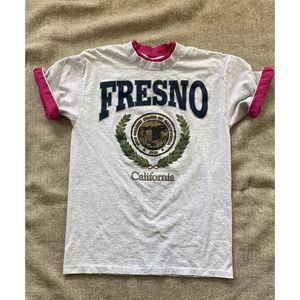 Vintage 90s Fresno Tourist T-shirt Signal Sports Preshrunk Single Stitch Size M
